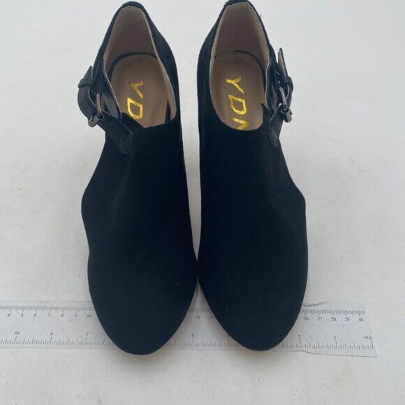 YDN Black Pointed Toe High Heel Booties Pumps Cutout Buckle Party Dress Shoes - Picture 2 of 7